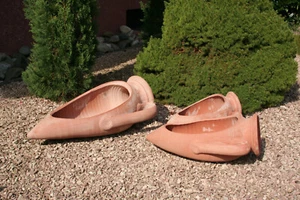 terracotta Krug terrakotta Amphore ca 36 cm lg. - Bild 1 von 10