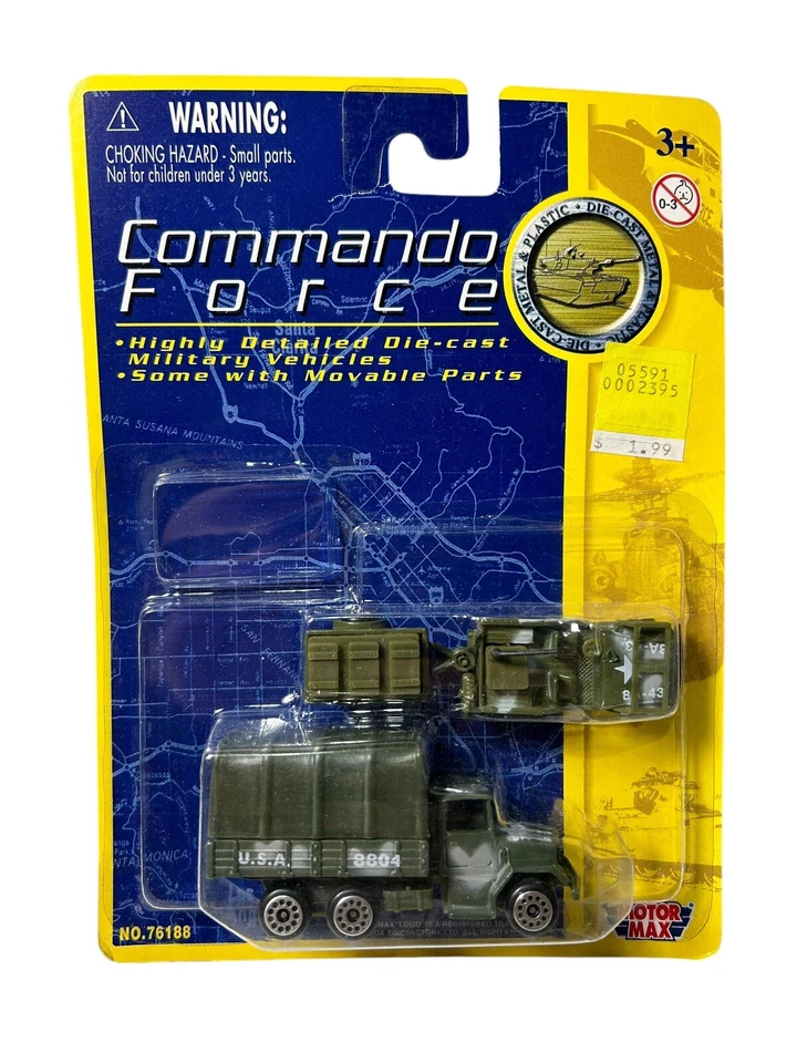 MOTOR MAX COMMANDO FORCE TROOP TRUCK  1:87 SCALE NEW SEALED - Image 1 of 2