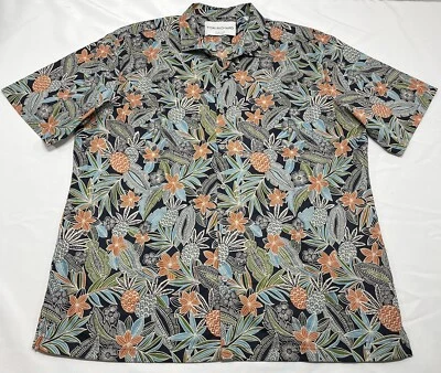 Tori Richard Shirt Mens XL Floral Cotton Lawn Button Hawaiian Tropical Pineapple - Image 1 of 4