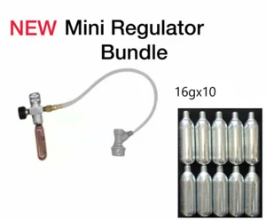 Premium Mini Regulator Kit with 10 of CO2 Gas bottle For serving Party/Min Keg - Picture 1 of 11