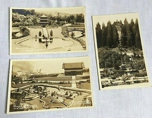 Bernheimer Giardini Giapponesi Affondati Pacific Palisades CA 3 cartoline fotografiche reali - Foto 1 di 5