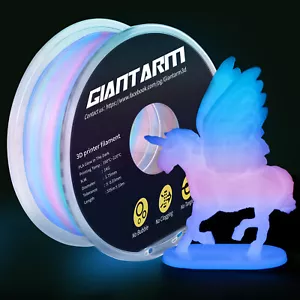 1kg GEEETECH 3D Filament Luminous PLA 1.75mm Gradient Mixcolor Glow in the dark - Picture 1 of 10