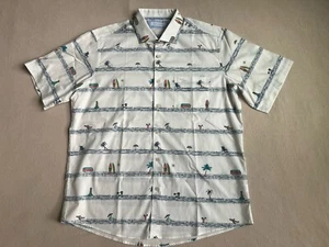 Alex Cannon Button Up Shirt Men's Size XL Hawaiian Short Sleeve Beach Tropical - Picture 1 of 7