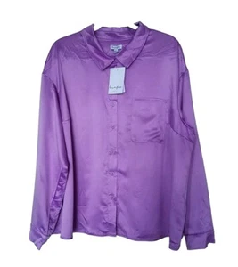 Blusa Top LOVE FIRE Mujer Satén Abotonada 2X - Imagen 1 de 4