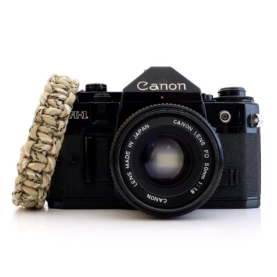 CÁMARA PARACORD CORREA DE AGARRE ARENA CAMUFLAJE BEIGE DSLR LEICE SONY CANON FUJI Foto 1 de 4