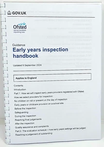 Ofsted Early years inspection handbook Updated on 9th September 2024. - Picture 1 of 6