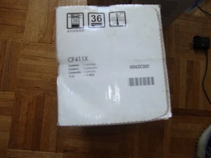 HP Genuine 410X Toner Cyan Cartridge CF410X Sealed water stained box - Picture 1 of 4