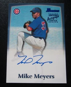 MIKE MEYERS 2000 BOWMAN CERTIFICATO SU CARTONCINO AUTOGRAFO EMISSIONE CARD  - Foto 1 di 3
