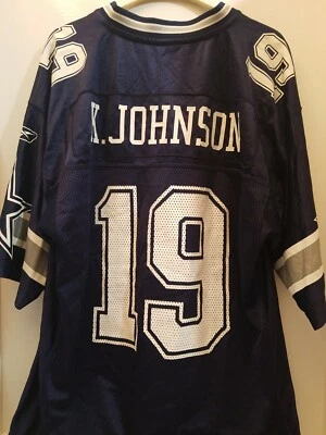 DALLAS Cowboys Keyshawn Johnson #19 NFL REEBOK jersey ADULT LARGE  - Image 1 of 3