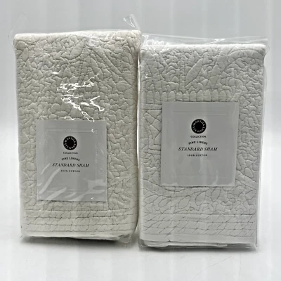 Coleção Martha Stewart 2 fronhas acolchoadas padrão Macy's ~ 100% algodão ~ NOS - Imagem 1 de 4