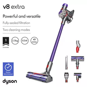 Dyson Refurbished V8™ Extra stick vacuum (Silver/Purple) - Picture 1 of 7