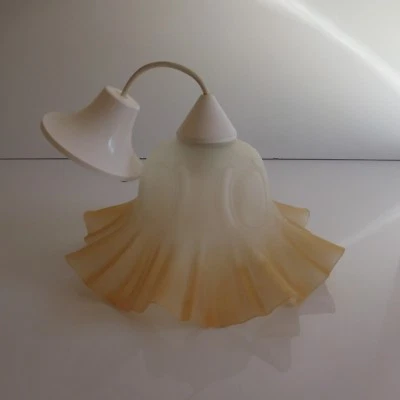 Lighting Chandelier Suspension Tulipe Glass Opal Art Nouveau Deco 20th Pn France - Image 1 of 4