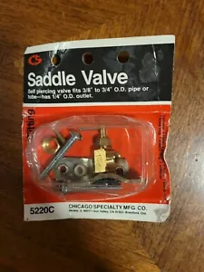 Vintage Chicago Specialty Self Piercing SADDLE VALVE 5220C 3/8"-3/4" Pipe (1/4") - Picture 1 of 2