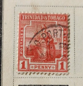 TRINIDAD & TOBAGO STAMP, KING GEORGE V, 1 PENNY, 1910 - 1920, USED - Picture 1 of 2
