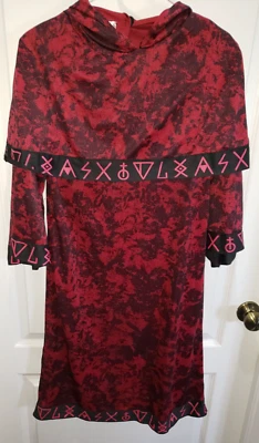 boys red black HALLOWEEN COSTUME GOWN SCARY HOOD medium - Image 1 of 2