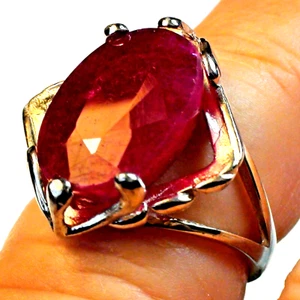 12,15 ct NATUR! UNBEHEIZTER/UNBEHANDELTER RUBIN RING 925 STERLINGSILBER.GR. 7,25. - Bild 1 von 12