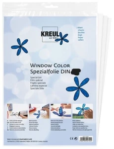 3 Blatt Window Color Folie DIN A4 von Kreul, Spezialfolie 42792 - Imagen 1 de 1