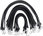 Multiple Size Natural Rubber Tarp Bungee Straps Tie Down Cords With S Hooks Heav