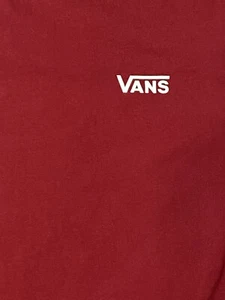 Vans T Shirt Long Sleeve Youth Large Maroon Red Checkered Flag - Picture 1 of 9