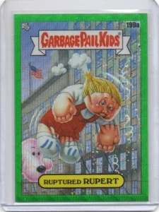 2022 GPK Garbage Pail Kids 5 199a RUPTURED RUPERT 35/299 Green Wave Refractor - Picture 1 of 2