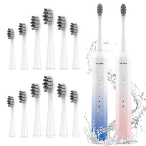 SEJOY Sonic Electric Toothbrush Rechargeable with 8 Brush Heads 6 Modes Timer - Picture 1 of 48