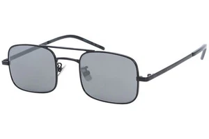 Saint Laurent New-Wave SL331 005 Sunglasses Men's Black/Silver Mirror Lens 47mm - Picture 1 of 5