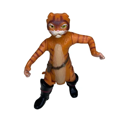 Shrek 2 Puss In Boots Firing Hairball Furball Action Figure Hasbro 2004 Toy 4" - Image 1 of 4