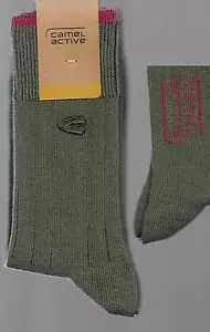 RUSTIKAL/SPORTLICH 1 Paar Socken Rippenstrick oliv/beere, 39-42 *camel active* - Bild 1 von 1
