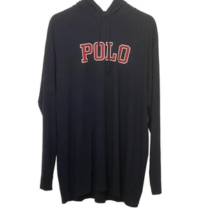 Ralph Lauren Herren XL-Tall Sweatshirt Pullover Lightweight Navy Hoodie Baumwolle Neu - Bild 1 von 8