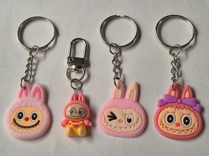 1 x Super Cute LABUBU the MONSTERS Key Ring Key Chain Bag Charm (Set 4) - Picture 1 of 2