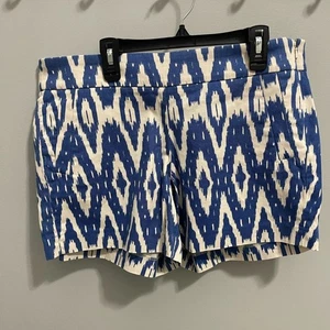 J Crew Factory City Fit Chink Hemden blau/weiß Ikat/Aztec Gr. 8 Karton EP - Bild 1 von 6