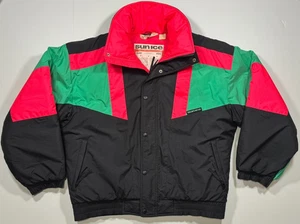 Vintage 1990's SunIce Ski Jacket Winter Coat Neon Retro Colors Men's Size L/44 - Picture 1 of 23