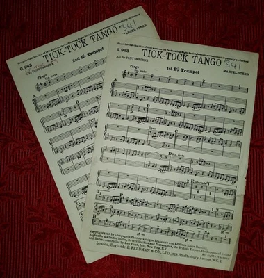 Tick-Tock Tango Sheet Music (1st/2nd Trumpet). Ref00069 - Image 1 of 2