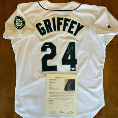 Ken Griffey Jr. Signed Autographed Authentic Russell Athletic Jersey JSA LOA - Image 1 of 4