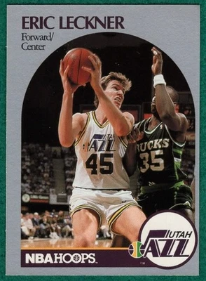 Eric Leckner - 1990-91 NBA Hoops #291 - Utah Jazz Basketball Card - Image 1 of 2