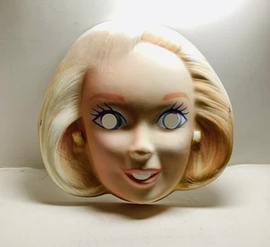 Vtg Barbie Halloween Face Mask Costume 1993 Mattel Rubie’s Costumes - Picture 1 of 3