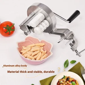 Spiral Hand Crank Pasta Machine Spaghetti Butterfly Pasta Macaroni Machine - Picture 1 of 7