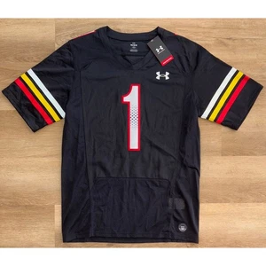 NWT Men's Under Armour Maryland Terrapins Replica Football Jersey-Medium-Black - Picture 1 of 7
