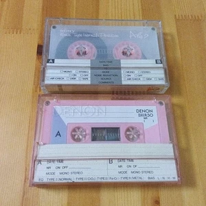 Showa Retro DENON/SONY cassette tape set of 2 - Foto 1 di 4