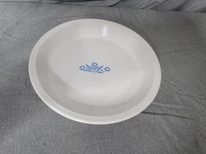 Plato de pastel vintage Corning Ware P-309 blanco redondo azul aciano EE. UU. 9" - Imagen 1 de 5