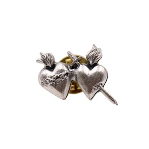 Twin Heart Lapel Pin - 5374 - Picture 1 of 2