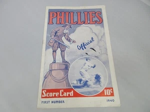 Philadelphia Phillies vs. New York Giants 23.04.1940 Scorecard Programm Mel Ott - Bild 1 von 16
