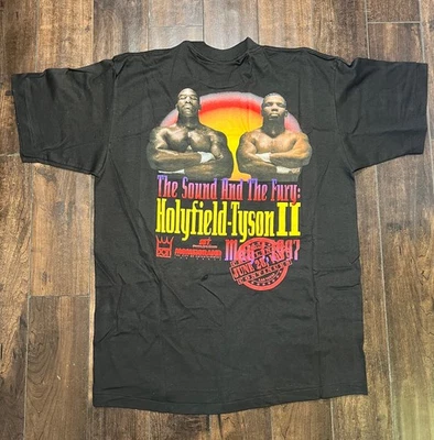 The Sound and the Fury: Holyfield vs. Tyson II T-Shirt Black XL 1997 - Image 1 of 4