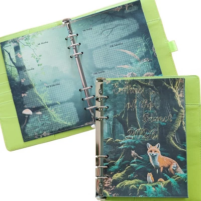 DIN A6 Ringbuchkalender 2026: Echoes of the Forest