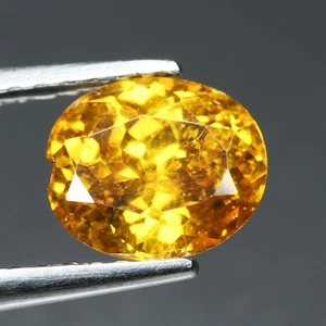 1.43Ct Fair Oval Cut 6.7 x 5.7 MM 100% Natural Yellowish Orange Spain Sphalerite - Bild 1 von 5