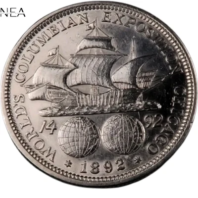 1892 Columbian Exposition Commemorative Half Dollar ~ Choice AU ~ 90% Silver - Image 1 of 2