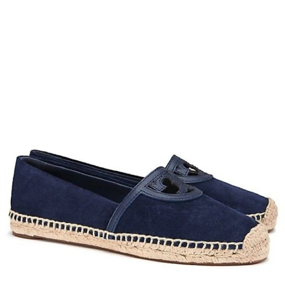 Эспадрильи на плоской подошве Tory Burch 7.5 Sidney темно-синие замшевые - Изображение 1 из 4