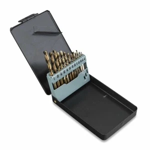 13Pc Cobalt Drill Bit Set Twist Jobber Length for Hardened Metal Stainless Steel - Picture 1 of 2