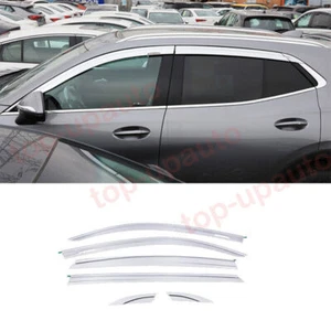 6*Chrome Window Vent Visor Sun Rain Deflector Guard For Buick Envision 2021-2023 - Picture 1 of 8