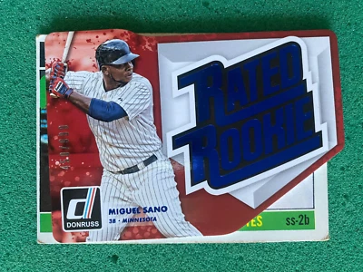 2016 Panini Donruss-Rated Rookie Die-Cuts Blue #RRDC1 Miguel Sanó Twins-666/999 - Image 1 of 2